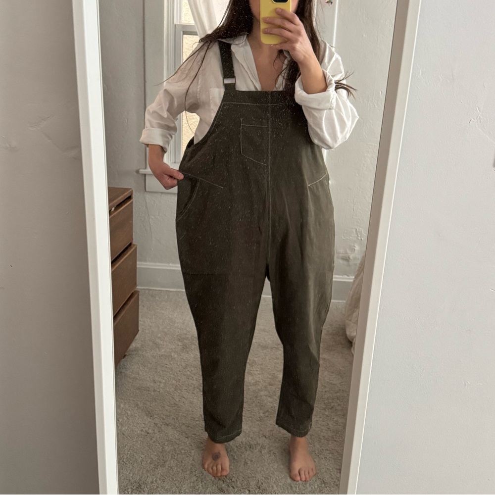 Women's Olive Green Overalls - Picture 6 of 6